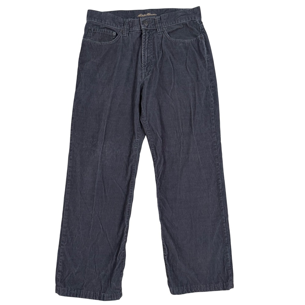 Eddie Bauer Corduroy Pants 32x30 Fits W31 L28.5 Gorpcore Charcoal Grey Straight